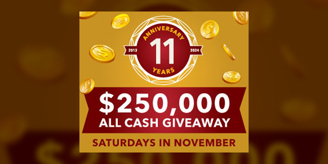 Graton Resort & Casino Celebrates 11 Year Anniversary with $250,000 All Cash Giveaway, Thrilling Concerts, and More!