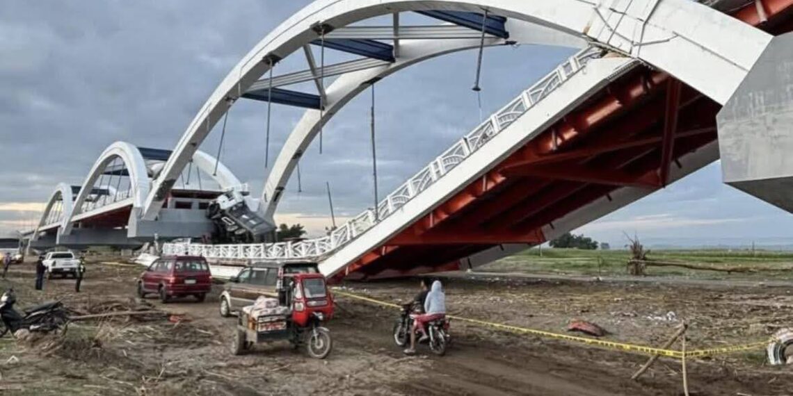 Collapse of newly-opened Luzon bridge stirs political controversy
